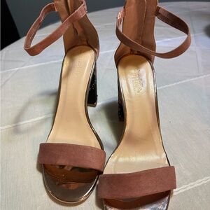 Charlotte Russe Tan Ankle Strap Heels
